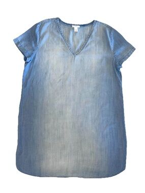 Ann Taylor Loft Chambray Shift Dress XL